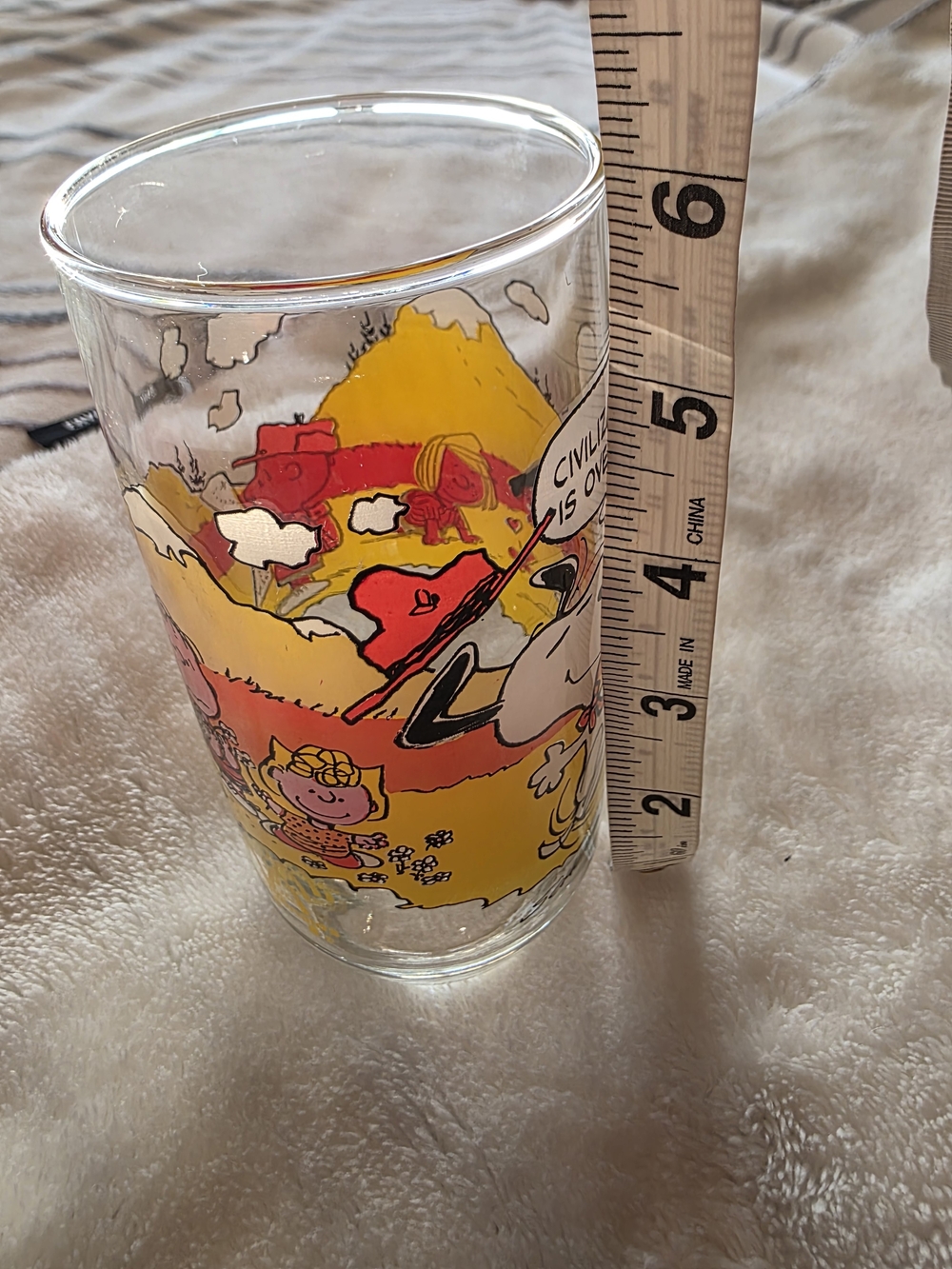 Snoopy Peanuts Tall Glass - McDonalds Vintage - Picture 6 of 11